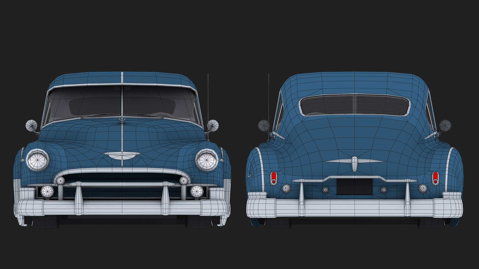 Chevrolet_Fleetline_1950_Back&Front_Wireframe
